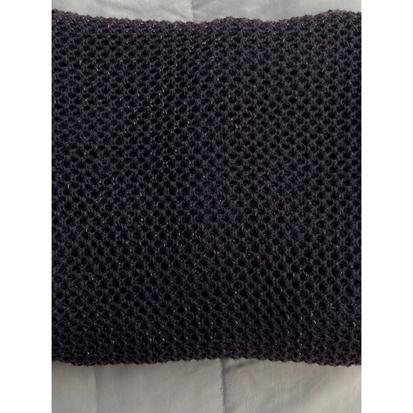 Ashley Steward Plus Sz 22/24 Brown Bronze Metallic Open Knit Pullover Lagenlook - Picture 8 of 10